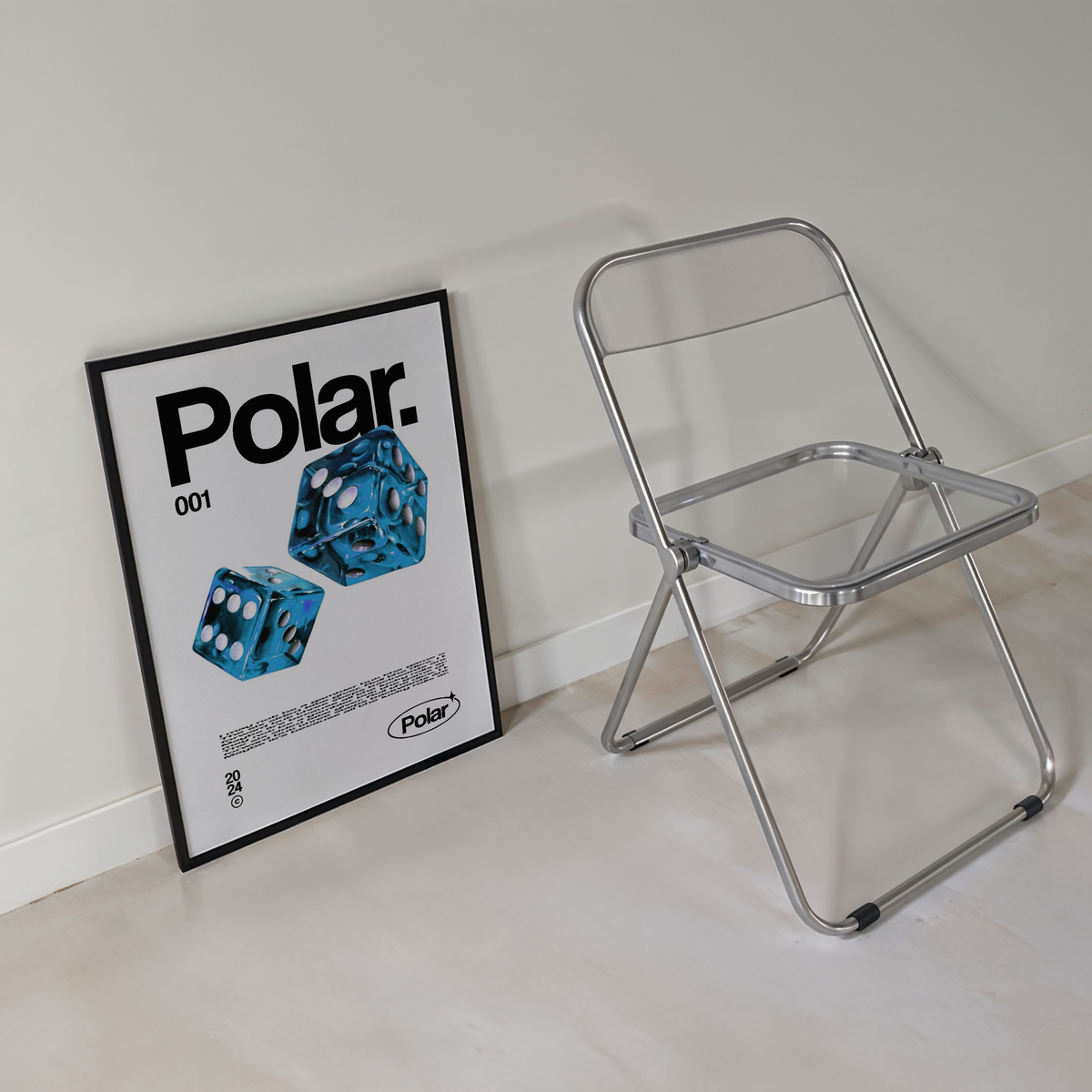 Blue Dice Print