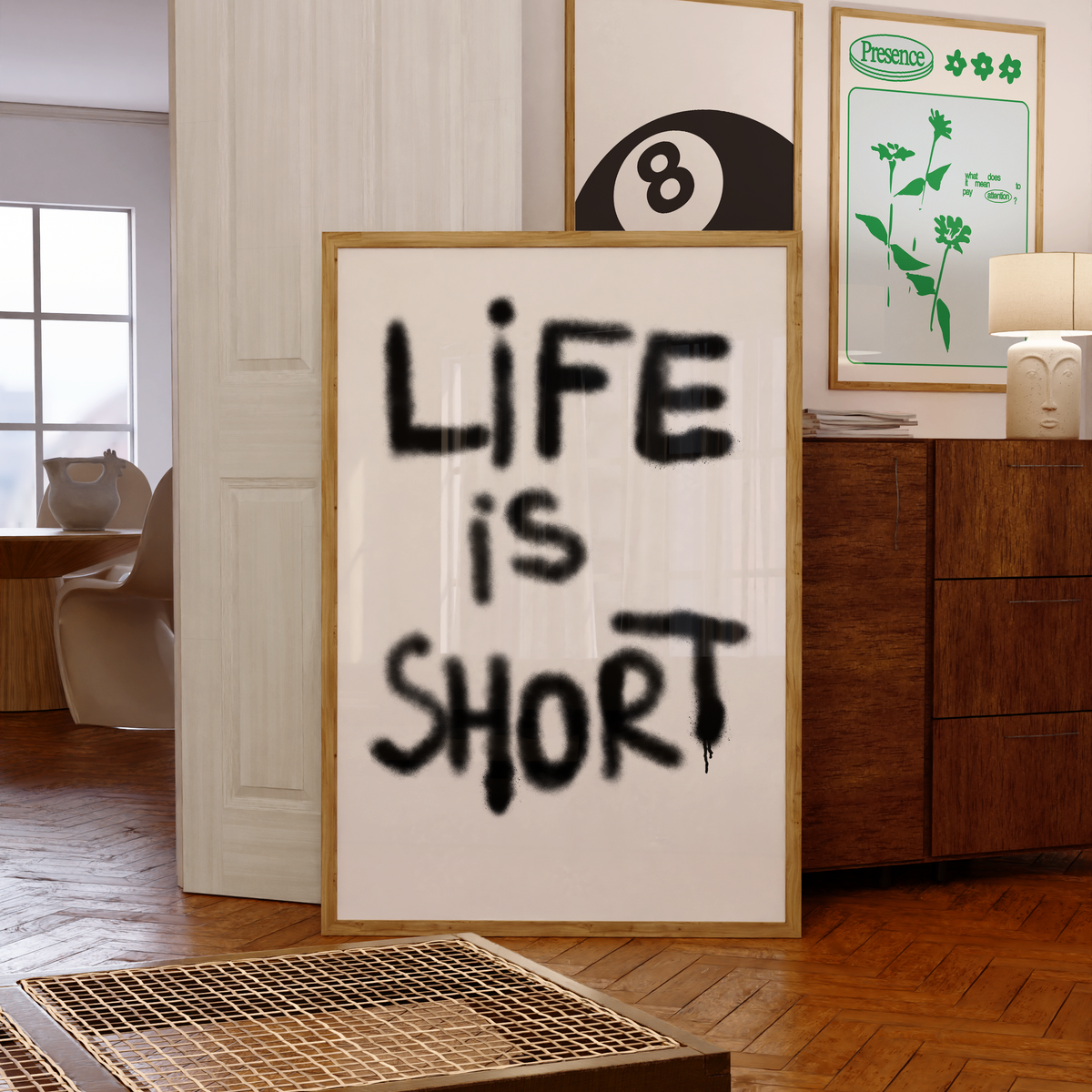 Life is Short Graffiti Print